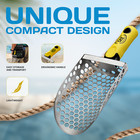 Ckg Hand Sand Scoop For Metal Detecting With Ergonomic Yellow Handle