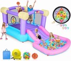 Inflatable Bounce House  Bouncy Castle Water Jumper With Blower  50 Ocean Balls 