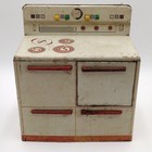 Vintage Wolverine Supply Toy White Tin Metal Kitchen Oven Stove