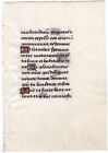 Leaf Ca  1485 From A Book Of Hours - Illuminated Manuscript - Vellum  ii 