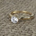 2 60 Ct Lab Created Diamond Antique Vintage Engagement Ring 14k Yellow Gold Fn