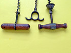 3    Unique Antique Wood Corkscrew Wine Bottle Opener