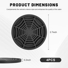 4 Pcs Car Cup Holder Coasters  2 74 Inch Non-slip Web Auto Insert Coaster Goth D