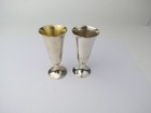 2 Vintage Tiffany   Co Sterling Silver Cordial Goblets Cups Gold Wash