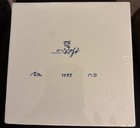 Vintage Delft Holland Flower Tile Blue Floral 5 25  Signed