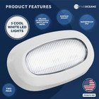 Oblong Led Courtesy Light  Cool White  Ip67 Waterproof  12v  2-pack Marine Light