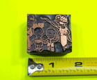 Antique Vtg Woman Children Kids Comic Letterpress Print Type Ornament Cut Block