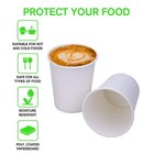 50 Pack 10oz Paper Coffee Cups With Lids Tea Cups Hot Beverage To Go