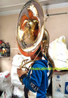 Sousaphone 22 bell  Tuba Of Brass Metal In Gold Polish  Mouthpc case   Free Ship