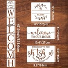 Welcome Stencils For Crafts Reusable Stencil Wood  13941   13941 