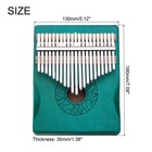 21 Keys Thumb Piano  Blue Mini Portable Finger Piano Flower Pattern Handrail