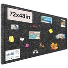 Large Bulletin Board  Foldable 72x48 Inches Cork Board Alternative  Dark Gray