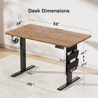 Marsail 55x24 Electric Standing Desk - Adjustable Height Computer Desk Memory