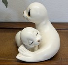 Seal Figurine Mother   Baby Oxford White See Animals