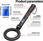 Handheld Metal Detector W  Battery Gold Digger Hunter Foldable Lcd Waterproof