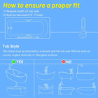 Bathtub Grab Bars For Seniors  Tub Handle Grab Bar For Elderly Bath Support  Bat
