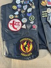 Vintage Texas Gay Motorcycle Leather Vest Back Patch W pins 