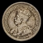 1916 Canada 5 Cents Coin   925 Silver  King George V  With Dei Gratia