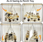 Bird Swing For Cage With Chew Toys  3 Sisal-wrapped Parrot Perches   Stable Tria