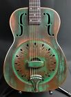 Recording King Rm-997-vg Swamp Dog Resonator Distressed Vintage Green