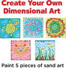 3d Sand Painting Kit For Kids  Create 5 Sand Art Pictures  Diy Arts And Crafts F