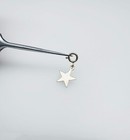 14k Solid Yellow Gold Small Celestial Star Charm Pendant W spring Clasp