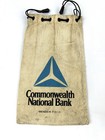 Vintage Cloth Canvas Change Money Bag Commonwealth National Bank