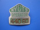Vtg New York City Nycts Transit System Hat Green Operator Badge Bus Subway Train