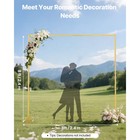 Uimoso Wedding Metal Arch Backdrop Stand Square 8 X 8 Ft For Party Events Decor