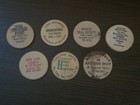 Vintage Wooden Nickel Lot 7 Western Travel Souvenir Tokens Mt Ak Az Wa
