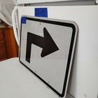 Authentic Traffic Highway Road Street Arrow Sign 90degree Right 21  X 15  12-135