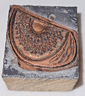 Vintage Printing Letterpress Printer Block Wood Metal Quarter Cut Watermelon