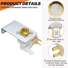 Replacement 154637401 Dishwasher Water Inlet Valve For Frigidaire Er154637401