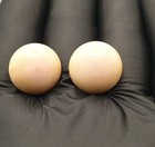 Vintage 1950s Mid-century Earclips Button Design Made Of Real Bone Unique
