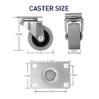 2  Casters Set Of 4  Heavy Duty Rubber Caster Wheels Swivel Plate Castors Pack O