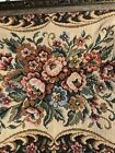 Vintage Floral Tapestry Bag Handbag Purse Metal Frame With Gold Chain Strap 