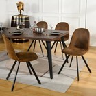 Swivel Upholstered Dining Chairs Set Of 4  Mid Century Modern Accent Side Cha   