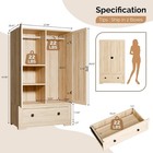Armoire Wardrobe Closet With Doors Hanging Rod Shelves Drawer Freestanding Oak