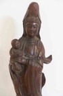 Antique Chinese Carved Wood Guanyin Figure