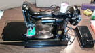 Vintage 1952 Singer 221k Featherweight Portable Sewing Machine case foot Pedal