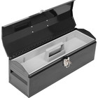 19  Hip Roof Style Portable Steel Tool Box Organizer For Storage  Black  B101btb