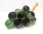 Vintage Mid Century Modern Mcm Green Lucite Acrylic Grapes On Wooden Stem 8   