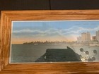 Vintage Panoramic View Of The Waterfront Miami Florida Yardlong Print Framed