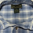 Croft   Barrow Flannel Button Up Shirt Mens Size Xl Blue And White Plaid
