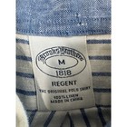 Brooks Brothers Regent Linen Shirt Men s M Blue Striped Long Sleeve Euc