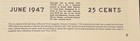 June 1947 Road   Track Magazine First Issue -official Reprint In Mint Condition 