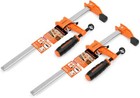 Jorgensen 2-pack Steel Bar Clamps Set 12  medium Duty Orange 600 Lbs Load Limit