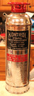 Antique Vintage Stempel Kontrol Chrome Brass Copper Fire Extinguisher-polished
