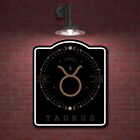 Taurus Zodiac Sign Astrology Horoscope Black Aluminum Composite Sign