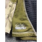 Cabelas Ecwcs Thermal Baselayer Mens Large Black Green Grid Fleece Quarter Zip